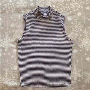 cropped turtleneck tank top